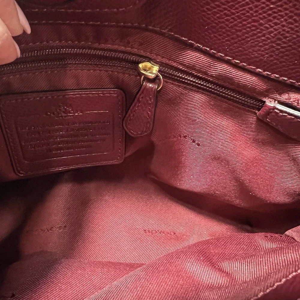 Coach Turlock Burgundy Crosby Carryall Two Arm Handles & Adj Crossbody Strap‎
